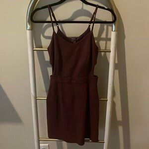 Lulu’s Maroon Cocktail Dress - Size Small - Cut outs on side